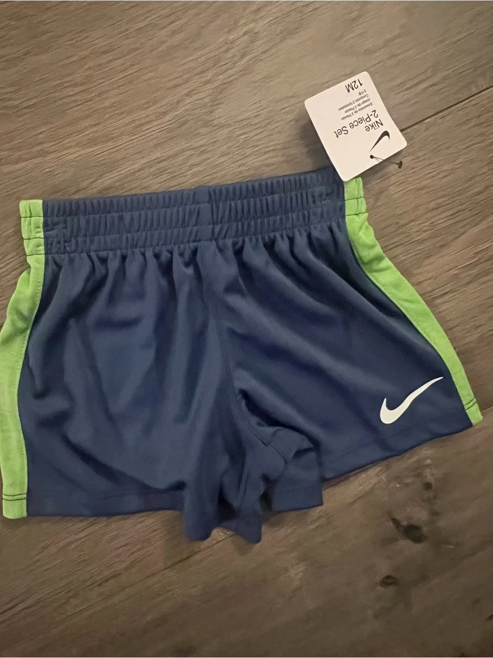 Nike Lime Green & Navy Toddler 2-Piece Athletic Set